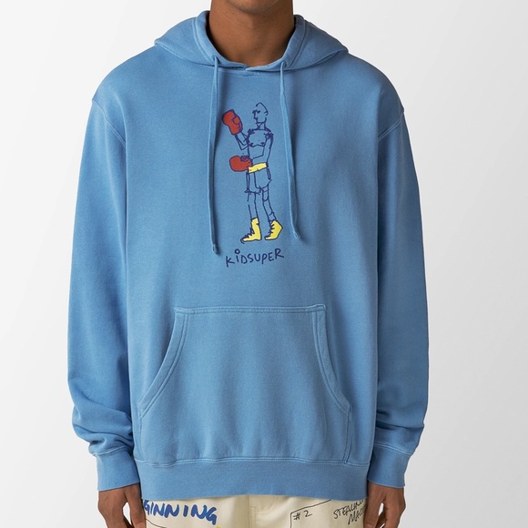 Kidsuper Size L Boxing Graphic Pullover Hoodie Sweatshirt Jacket NWT
